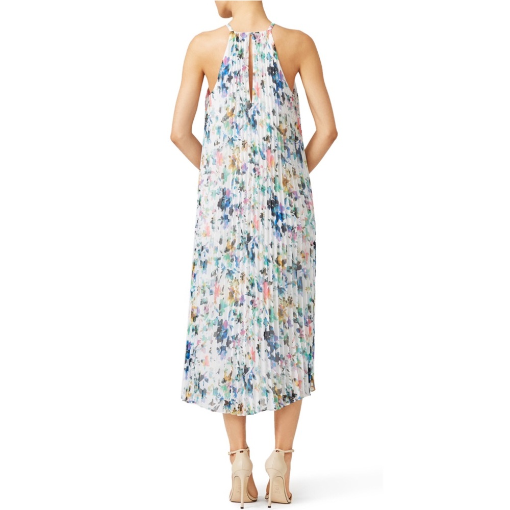 LIKELY • Floral Chester Pleated Maxi Dress Baby Bump Friendly Wedding Shower - Picture 3 of 8
